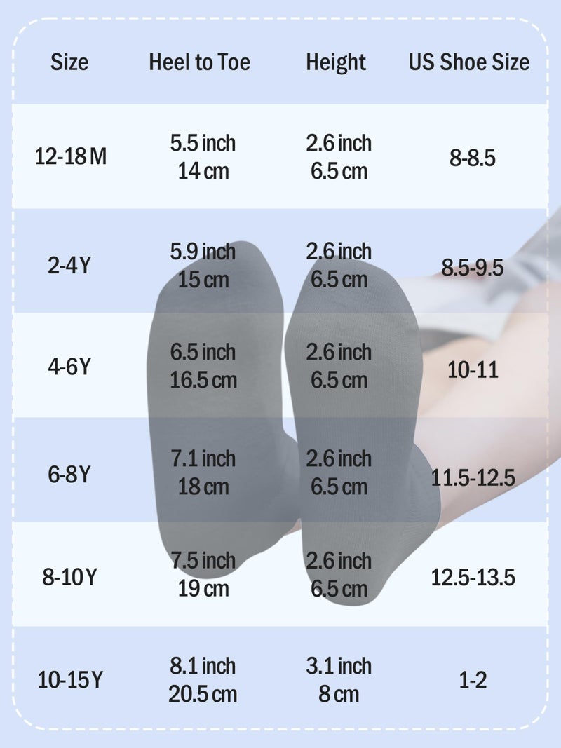 Cooraby 15 Pack Kids' Half Cushion Low Cut Athletic Ankle Socks Boys Girls Ankle Socks - Image 2